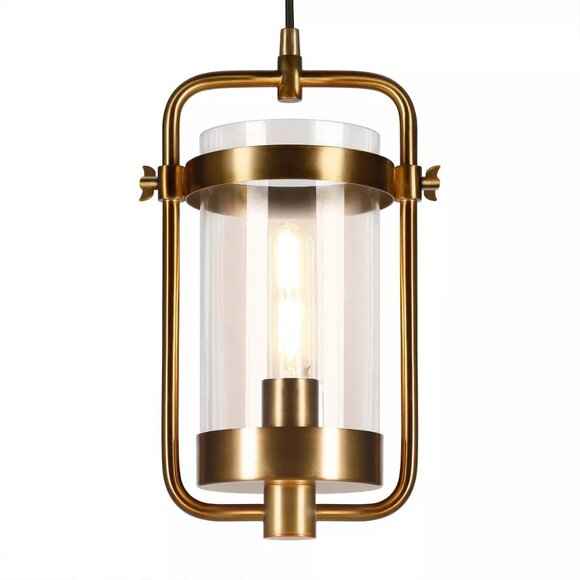 Hudson & Canal 11" Wide Industrial Pendant Light With Glass Shade - Picture 6 of 7